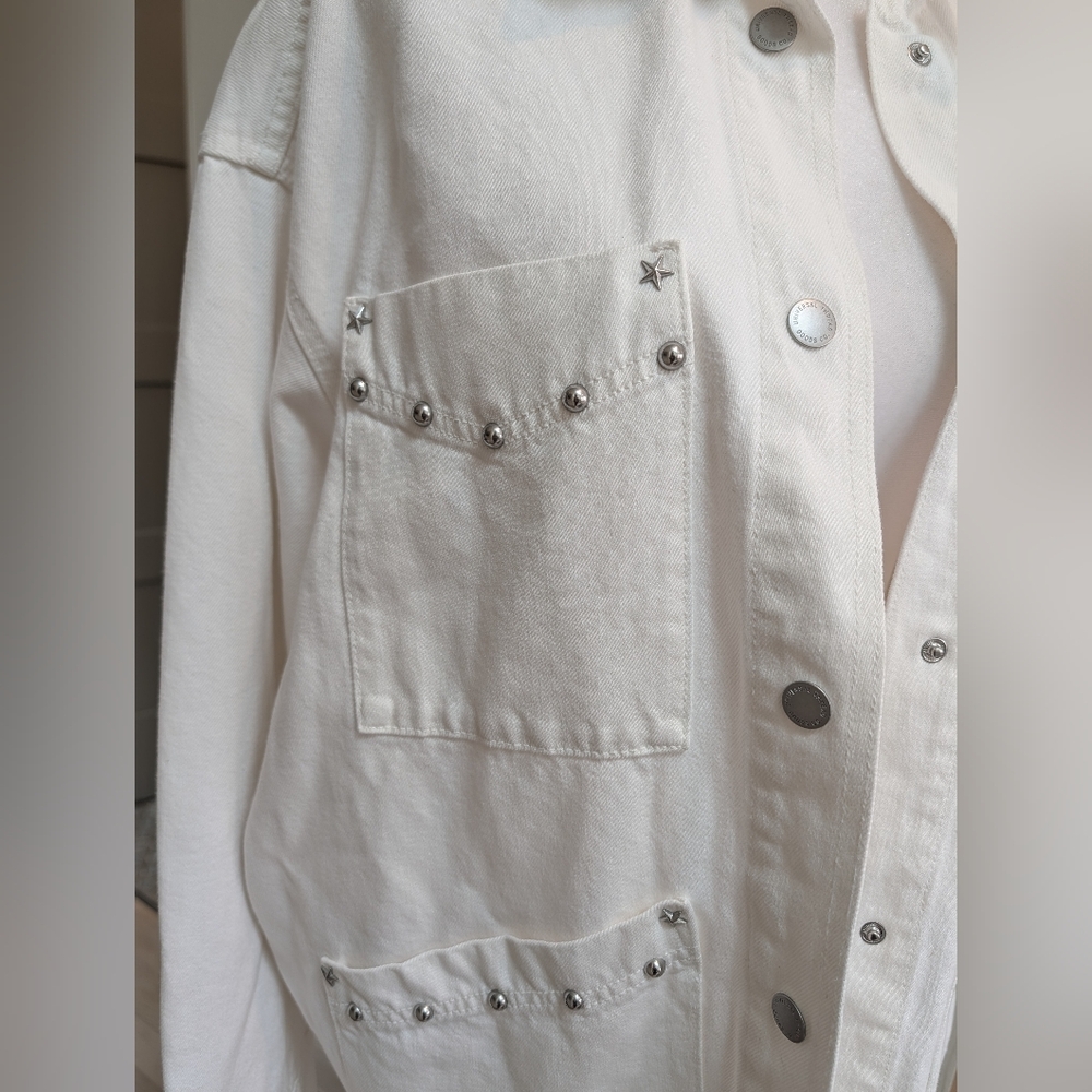 Universal Thread Cream Denim Jacket - Picture 2 of 8